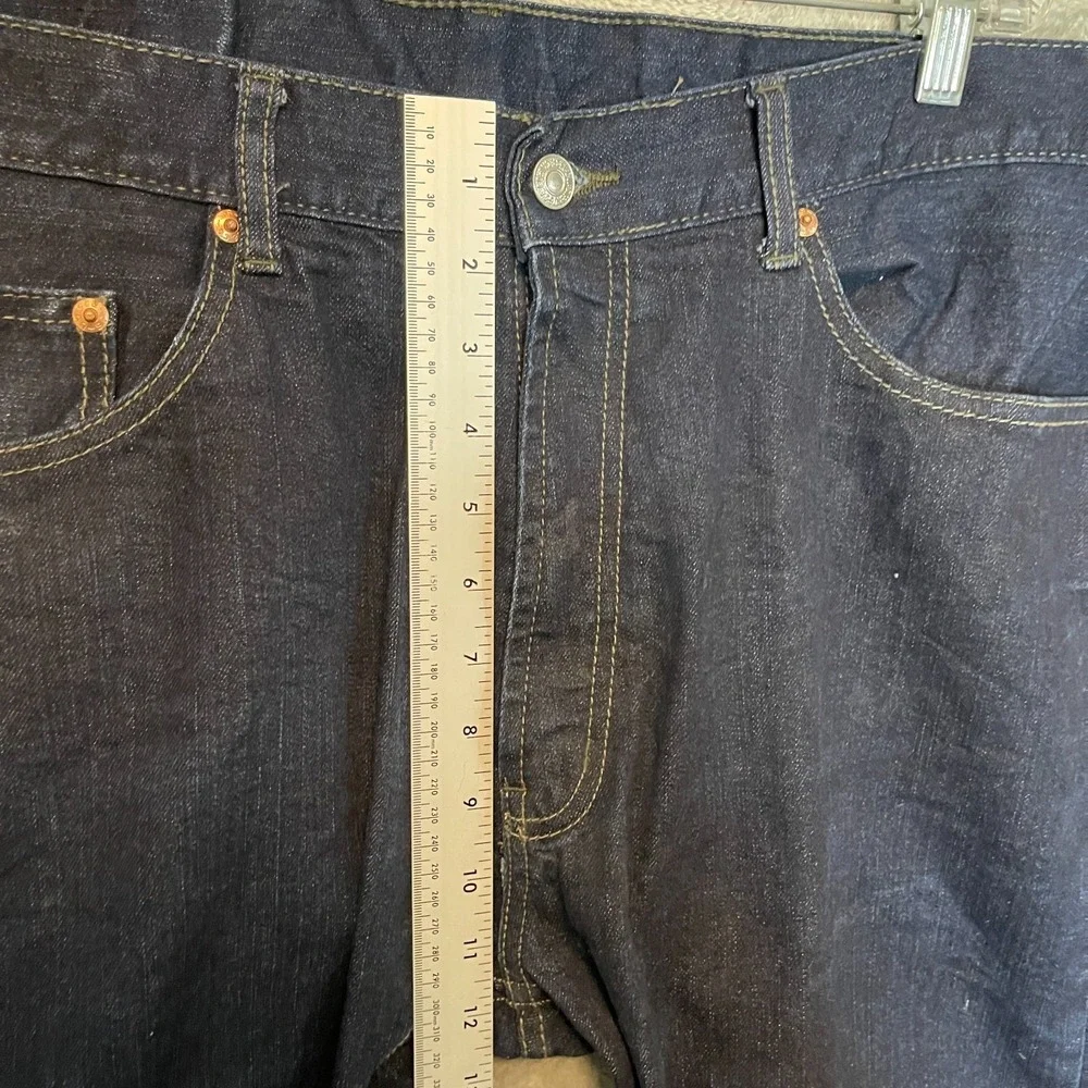 Signature Levis Mens Straight Leg Denim Jean 38x31* Americana Smart Casual Dark